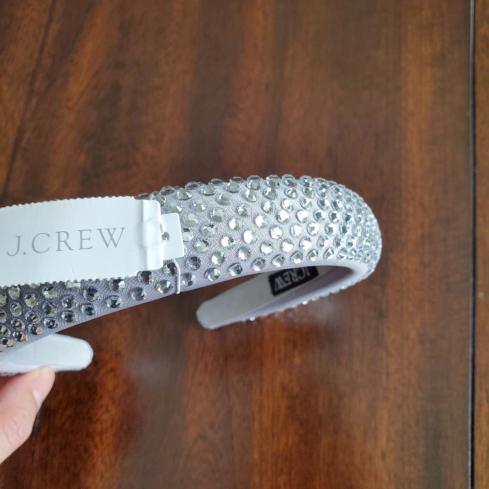 J.Crew rhinestone padded headband, gray/ silver - Picture 4 of 4
